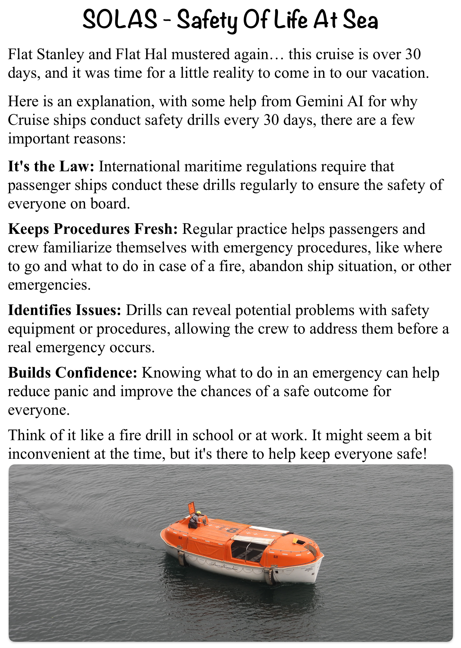 SOLAS – Safety Of Life At Sea