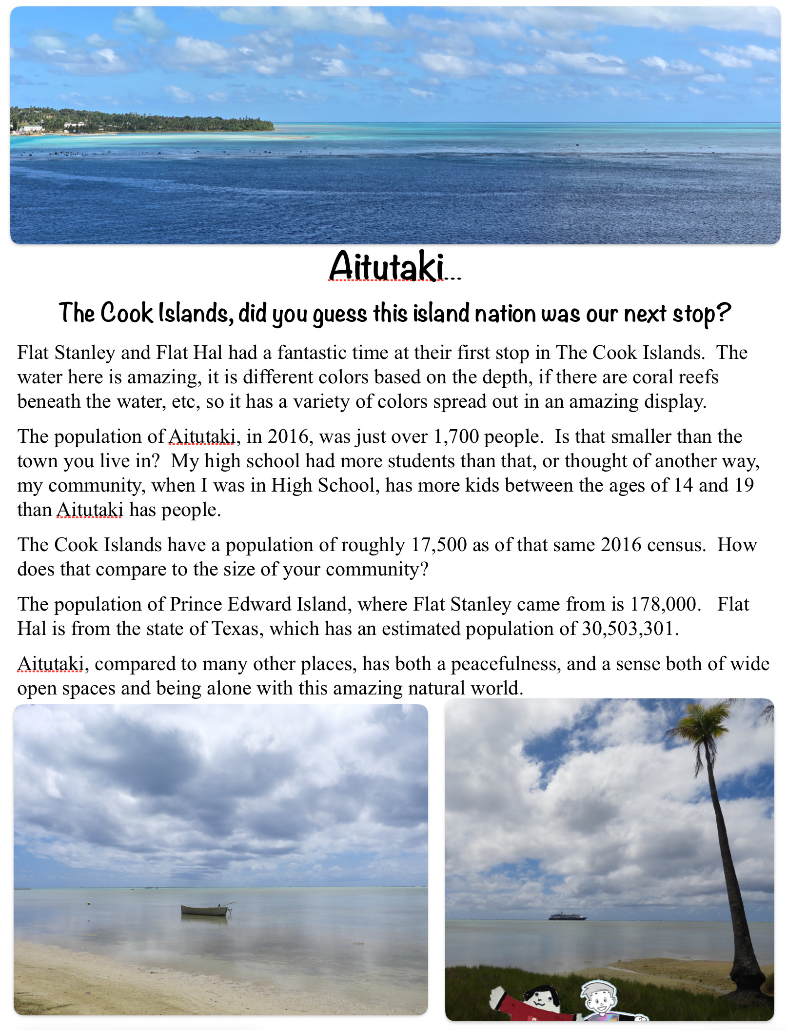 Aitutaki… The Cook Islands, did you guess this island nation was our next stop?